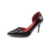 Zapatos de tacón alto de suela roja europeos y americanos para mujer, nuevo modelo 2026, punta fina, corte bajo, tacón de aguja sexy, zapatos de tacón de salón elegantes y sofisticados