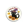 Gato Preto de Halloween Chapéu de Mago Broche Desenho Animado Abóbora Folha de Bordo Morcego Padrão Emblema Acessórios de Feriado Atacado