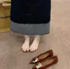 Zapatos de salón para mujer 2026, punta fina, suela plana, elegantes, versátiles para ir al trabajo, con hebilla, estilo otoño, corte bajo, nuevo diseño francés