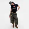 2026 Verano Aliexpress Marca de Moda Nuevo Crop Top Estampado con Letras y Perlas Diseño de Moda Camiseta de Manga Corta