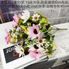 Novo estilo de flores artificiais série nórdica outono buquê de flores conjunto de mesa de jantar para casa flores falsas pastoral pequena cesta de flores frescas arranjo de flores decorativas