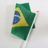 Banderas de Brasil Pequeñas de Plástico Portátiles para Celebraciones al Aire Libre 14*21cm