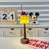 Lámpara de mesa pequeña de pudín de dibujos animados creativos, luz decorativa de ambiente, regalo para mejor amigo, regalo de cumpleaños, adorno, lámpara de mesita de noche para dormitorio, residencia estudiantil