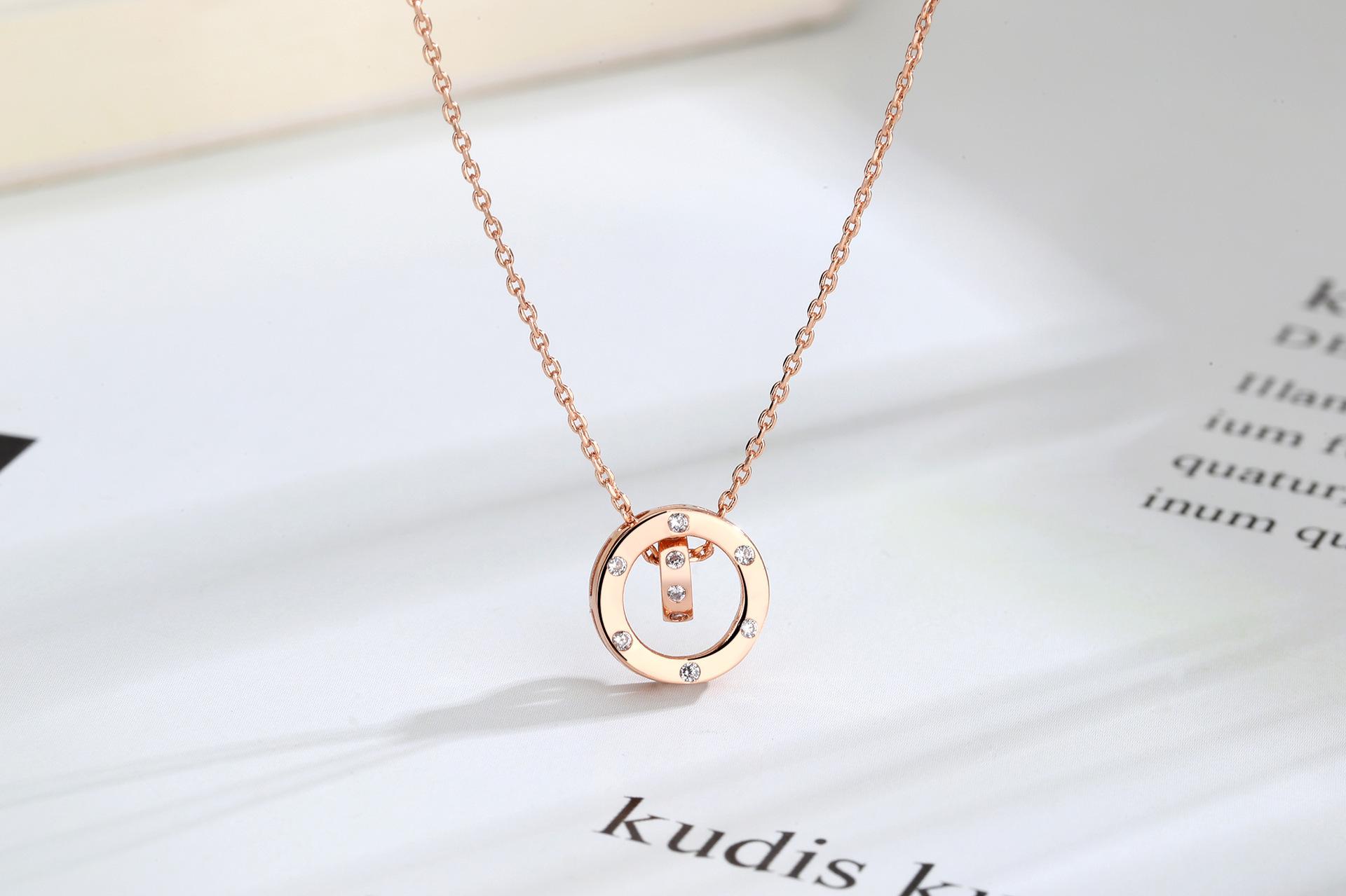 智贝详情图_3欧美流行短款锁骨项链女圆圈环吊坠时尚网红简约满