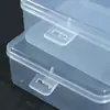 Caja cuadrada de 9.5, caja organizadora de escritorio de 4.5 cm de alto, caja de embalaje general para accesorios de ferretería, caja de almacenamiento transparente para monedas conmemorativas
