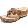 Comercio Exterior 2020 Verano Nuevas Sandalias de Flores Hilo de Coche Chanclas Gruesas Talla Grande Chanclas Retro de Playa