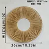 Espejo de Maquillaje Hecho a Mano de Rafia y Lente Acrílica, Estilo Nuevo, Artesanía Sencilla para Colgar en la Pared del Salón del Hogar, Transfronterizo