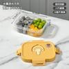 Lonchera con Compartimentos para Frutas, Lonchera Reductora de Grasa para Ensaladas, Caja Portátil para Picnic al Aire Libre, Lonchera Apta para Microondas