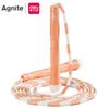 Deli F4139 Anganet - Cuerda de bambú para saltar, material de PVC, mango recubierto de goma, cuerda para niños, ejercicio de fitness ajustable