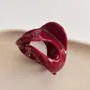 Presilha Garra de Abóbora Ancora Minimalista Estilo Francês, Grampo Elegante para Prender Rabo de Cavalo Alto, Presilha Tubarão de Tamanho Médio para Coques na Parte de Trás da Cabeça