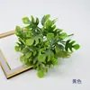 Plantas artificiales verdes con mango pequeño de plástico, hojas de Monstera, para decoraciones de boda, arreglos de escena de salón de bodas con temática de bosque, paisajismo de jardín de seda