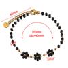 Nuevo estilo pulsera collar flor margarita fresca pequeña color vintage acero inoxidable tejido cadena de cristal acabada cadena