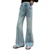 Calça Jeans Feminina Primavera e Outono 2026 Novo Estilo Crianças Maiores Estilo Coreano Calça Casual Estilosa Calça Infantil Alunos do Ensino Fundamental Calça Flare
