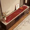 Novo Tapete de Mesa para Gabinete de TV Estilo Chinês 2025 Nova Toalha de Mesa Impermeável, Tapete de Proteção de Superfície para Sapateira Personalizável e Aparador de Jantar