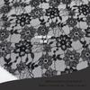 Tecido de renda de crisântemo preto amassado jacquard de contas pequenas vazado moda cardigã pequeno feminino tecido cheongsam