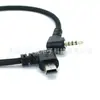 Mini 5P Doblez Izquierdo a DC2.5 TRRS Codo Negro Trenzado Exterior Cable de Datos Cable de Conexión de Alimentación