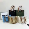 2026 Verano Nuevo de Moda Color Sólido Coreano Bolso de Lona Bolsa de Compras Bolso de Mano Bolso Tote Correa Mochila