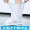 Cubrezapatos de lluvia para niños, impermeables, antideslizantes, engrosados, resistentes al desgaste y a la lluvia, cubrezapatos altos para niños y niñas, botas de lluvia de silicona para días lluviosos