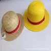 Sombrero de Paja Estilo Luffy de One Piece Cosplay Disfraz de Anime Sombrero de Paja para Padres e Hijos Sombrero para el Sol Protección Solar Sombrero de Actuación