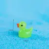 Figurita de patito amarillo, adorno para terrario de musgo, diorama en miniatura, accesorio decorativo creativo, artesanía de resina