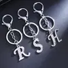 26 Letras Inglesas Aleación de Ab Colgante Llavero de Diamante Popular Europeo y Americano Simple Creativo Accesorios para Llavero
