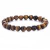 Pulsera de cuentas europea y americana transfronteriza Amazon wish Piedra Ojo de Tigre piedra volcánica pino blanco piedra esmerilada pulsera para pareja generación cabello