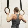 Anillas Colgantes para Fitness en Casa, Dominadas, Gimnasia para Adultos, Entrenamiento en Suspensión, Street Fitness Indoor, Ejercicios de Estiramiento, Tracción, Madera de Abedul