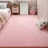Alfombrilla Moderna Nórdica de Color Sólido de Coral para Mesa de Café de Sala de Estar Alfombra Decorativa para el Hogar Mesita de Noche Sofá Completamente Antideslizante Aislante de Sonido