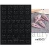 Plantilla de inyección de tinta para decoración de uñas japonesa, pegatina hueca de amor, mariposa, oso, estrella, plantilla francesa, pegatina de uñas de estrella de hombre