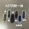 Adecuado para Película Protectora de Cámara Trasera Samsung A27, Marco Exterior de Metal, Cristal Templado de Alta Definición, Película de Lente Ojo de Águila con Purpurina