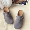 Novos sapatos Birkenstock femininos para primavera e verão, mocassins leves de calçar, bico fechado, respiráveis, com sola grossa, chinelos unissex