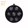 Cuentas de Silicona Pulsera de Transferencia de Agua Colorida Cuentas Redondas Perforadas Cuentas Sueltas Mordedor de Grado Alimenticio 15mm Accesorios para Bricolaje Cuentas para Orejas