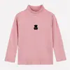 Camiseta Segunda Pele Infantil Gola Alta Meia, Tecido Dupla Face Fleece Escovado, Top Quente para Outono e Inverno para Meninos e Meninas, Camiseta de Manga Longa Meia-Gola
