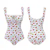 Nuevo traje de baño para mujer con un estilo ins de alta gama, una pieza, lindo estampado floral, conservador, que oculta el abdomen, adelgazante, adecuado para que lo usen chicas jóvenes en aguas termales