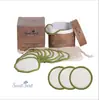 Almohadilla desmaquillante de fibra de bambú almohadilla de algodón/lavable reutilizable redonda de dos capas juego de almohadillas desmaquillantes bambú/algodón almohadilla de algodón desmaquillante