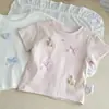 Camiseta de Manga Corta para Niña Ropa de Verano Estilo Nuevo Moda Tops de Princesa para Niños Ropa de Bebé Niña Ropa para Niños Camisetas Básicas