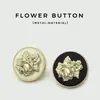 Elegantes Botones Redondos Metálicos de Flor de Rosa para Chaquetas de Traje, Suéteres, Botones Decorativos para Abrigos, Botones Versátiles para Abrigos de Piel