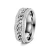 Anillos de Acero de Titanio Europeos y Americanos Incrustados con Diamantes de Amazon, Anillos de Moda Sencillos para Pareja, Joyería, Accesorios de Acero Inoxidable Más Vendidos