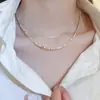 Dulce y Exquisito Collar de Perlas con Borla de Flor Lujo Ligero Nicho Cadena para Clavícula Versátil Fragmentos de Cadena de Plata Joyería para Mujer Sentido de Gama Alta