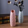 Jarrón Creativo y Duradero, Adorno de Estilo Europeo, Recipiente para Flores de Plástico Nórdico Colorido con Imitación de Esmalte, Pequeña Decoración de Mesa de Cerámica de Imitación