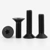 Tornillo de cabeza avellanada con ranura de ciruela, de acero inoxidable 304 negro, M2M3M4M5M6, con forma especial de flor, antirrobo