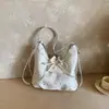 Bolso Tote Nuevo de Gran Capacidad con Estampado de Estrellas para Mujer con Decoración de Lazo, Bolso Versátil para el Trabajo, Bolso de Hombro Cruzado