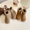 Botas Retro Birkenstock para Niñas Invierno 2026 Nuevo Estilo Coreano Botas Cálidas de Algodón con Forro de Felpa Suela Gruesa Antideslizante de Media Pantorrilla