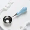 Cuchara de plata estilo burbuja para derretir sellos de cera, cuchara de plástico para cera para horno de sellos de cera