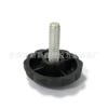 Pie de plástico ajustable de fábrica de 34 mm-1/4 de pulgada con diente pie de plástico pie de mueble ajustable