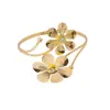 Ventas Directas de Fábrica, Moda Transfronteriza Nuevo Pulsera de Mariposa, Brazalete de Flor de Metal Exagerado, Brazalete Abierto Incrustado con Pedrería