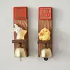 Imanes para Refrigerador en Forma de Campana, Imanes de Refrigerador del Zodiaco, Imanes de Madera Culturales y Creativos Atrae-Fortuna, Sellos de Viaje de Tendencia Nacional, Timbre de Puerta, Carrillón de Viento, Imanes para Refrigerador