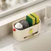 Estante de Secado para Desagüe de Fregadero Cocina Esponja Paño Estante de Secado Estante para Platos Encimera Paño Estante de Almacenamiento de Lana de Acero