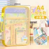 Bolsa de Archivo de Malla Transparente Estudiante Multicapa con Cremallera Bolsa de Tutoría Almacenamiento de Libros de Texto y Tareas Estudiante Bolsa de Archivo