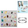 Zhengxiang Transfronteiriço 2023 Adesivos para Nail Art Embossados 5D Desenho Animado Cyber Vermelho Amor DIY Adesivos de Unha Infantis Personalizados Atacado